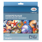 Карандаши акварельные худ. 48 цв. заточ. "Студия" картон. упаковка Гамма 110822_48 Карандаши акварельные худ. 48 цв. заточ. "Студия" картон. упаковка Гамма 110822_48